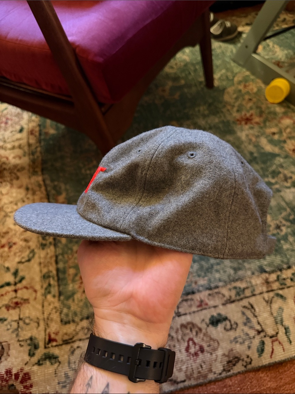Gray Ragtime Embroidered Cap - Picture 2 of 4